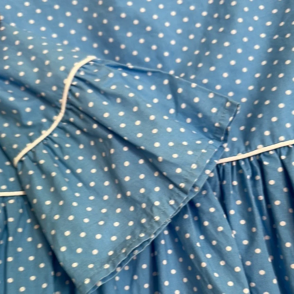 Eleanor Rose Blue A-line Bell Sleeve Dress